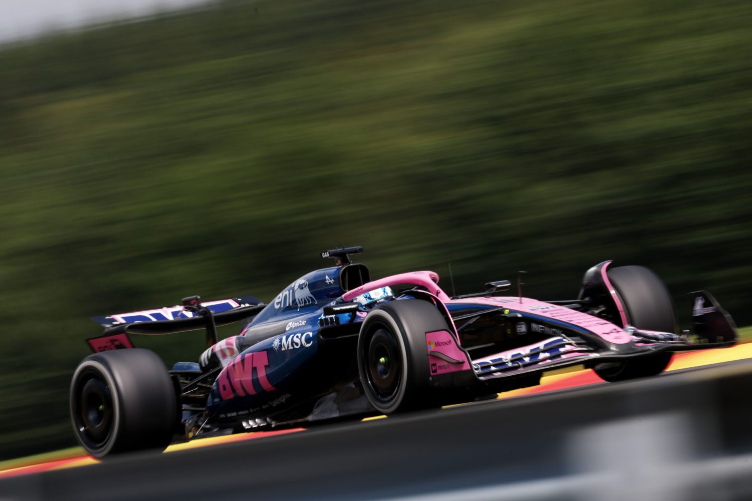 SPA, BELGIUM - JULY 25: Pierre Gasly of France driving the (10) Alpine F1 A525 Renault on track during practice ahead of the F1 Grand Prix of Belgium at Circuit de Spa-Francorchamps on July 25, 2025 in Spa, Belgium. (Photo by Ryan Pierse/Getty Images)