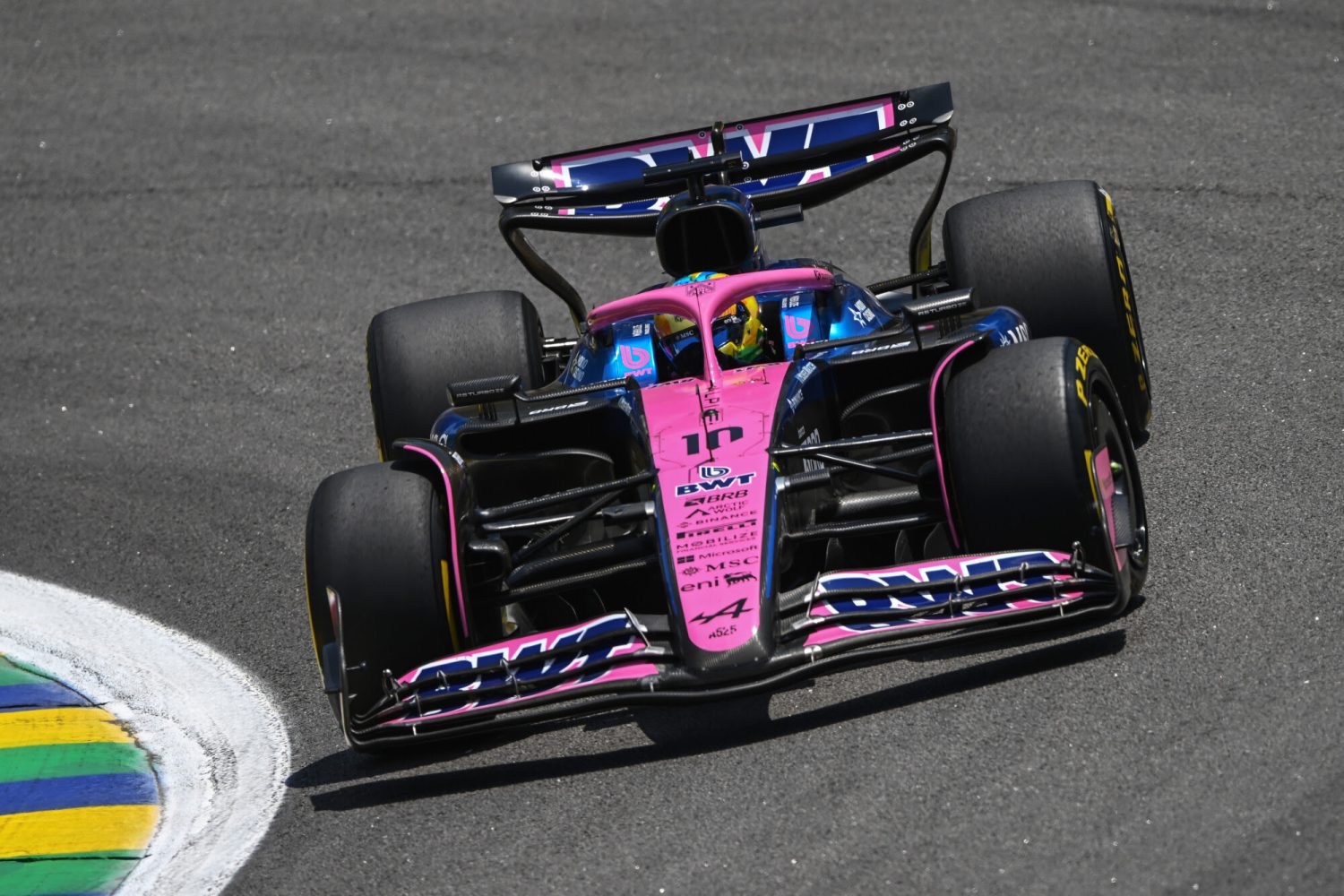 SAO PAULO, BRAZIL - NOVEMBER 07: Pierre Gasly of France driving the (10) Alpine F1 A525 Renault on track during practice ahead of the F1 Grand Prix of Brazil at Autodromo Jose Carlos Pace on November 07, 2025 in Sao Paulo, Brazil. (Photo by Rudy Carezzevoli/Getty Images)