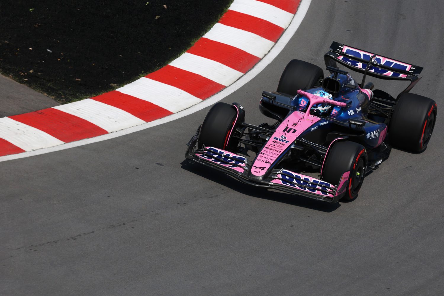 MONTREAL, QUEBEC - JUNE 13: Pierre Gasly of France driving the (10) Alpine F1 A525 Renault on track during practice ahead of the F1 Grand Prix of Canada at Circuit Gilles-Villeneuve on June 13, 2025 in Montreal, Quebec. (Photo by Mark Thompson/Getty Images)